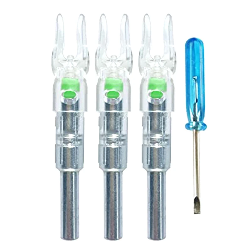 

1Set Luminous Archery Nock Tail LED Lighted Nock Tail Anti-Shake Hunting Compound Bow Shaft Accessories Fits For Od6.2 Shaft