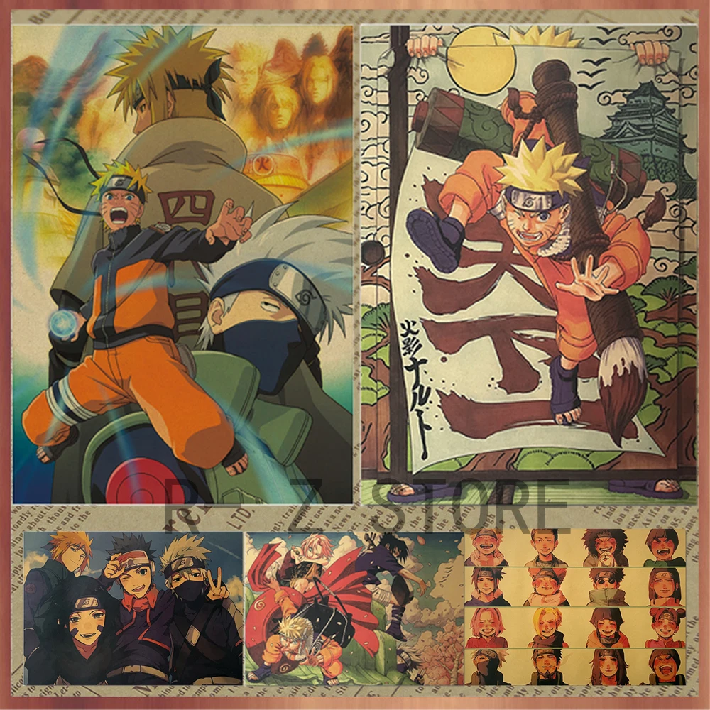 Настенный постер с рисунком Наруто картина в стиле аниме домашний Декор живопись