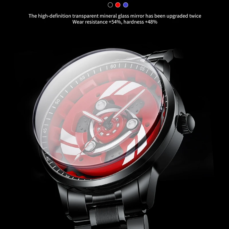 2022 Spinning Motorcycle Engine Clutch Watch New Real 3D Rim Hub Fashion Sport Locomotive Watches For Men Quartz Luxury |