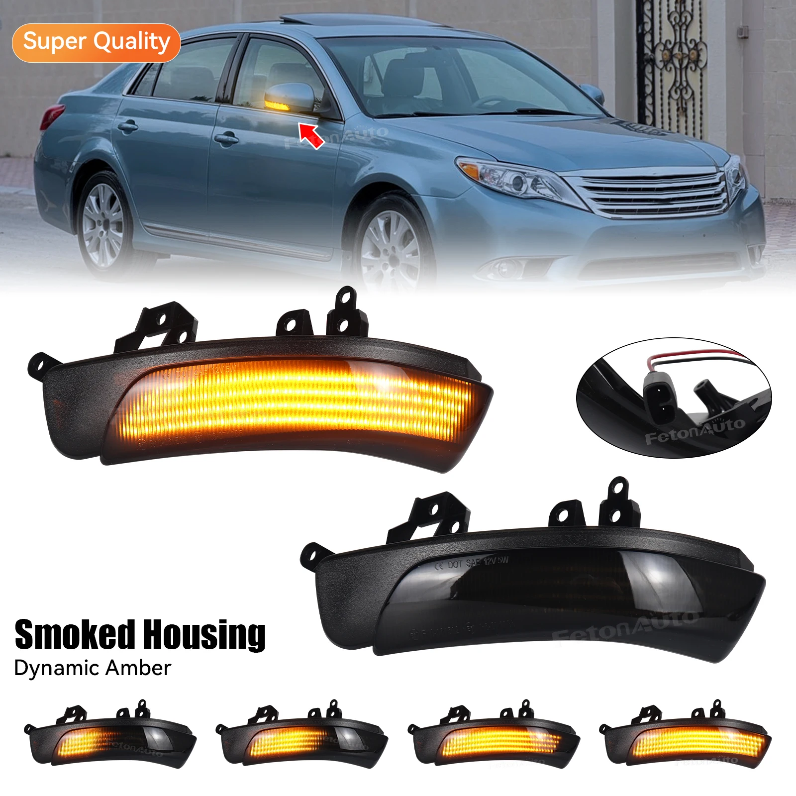 

Светодиодный динамический указатель поворота, индикатор бокового зеркала для Toyota WISH PRIUS REIZ MARK X CROWN AVALON PASSO 2008-2013