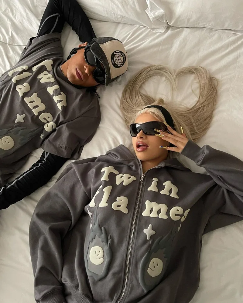 

Американская уличная нишевая Модная брендовая свободная толстовка с капюшоном для мужчин и женщин