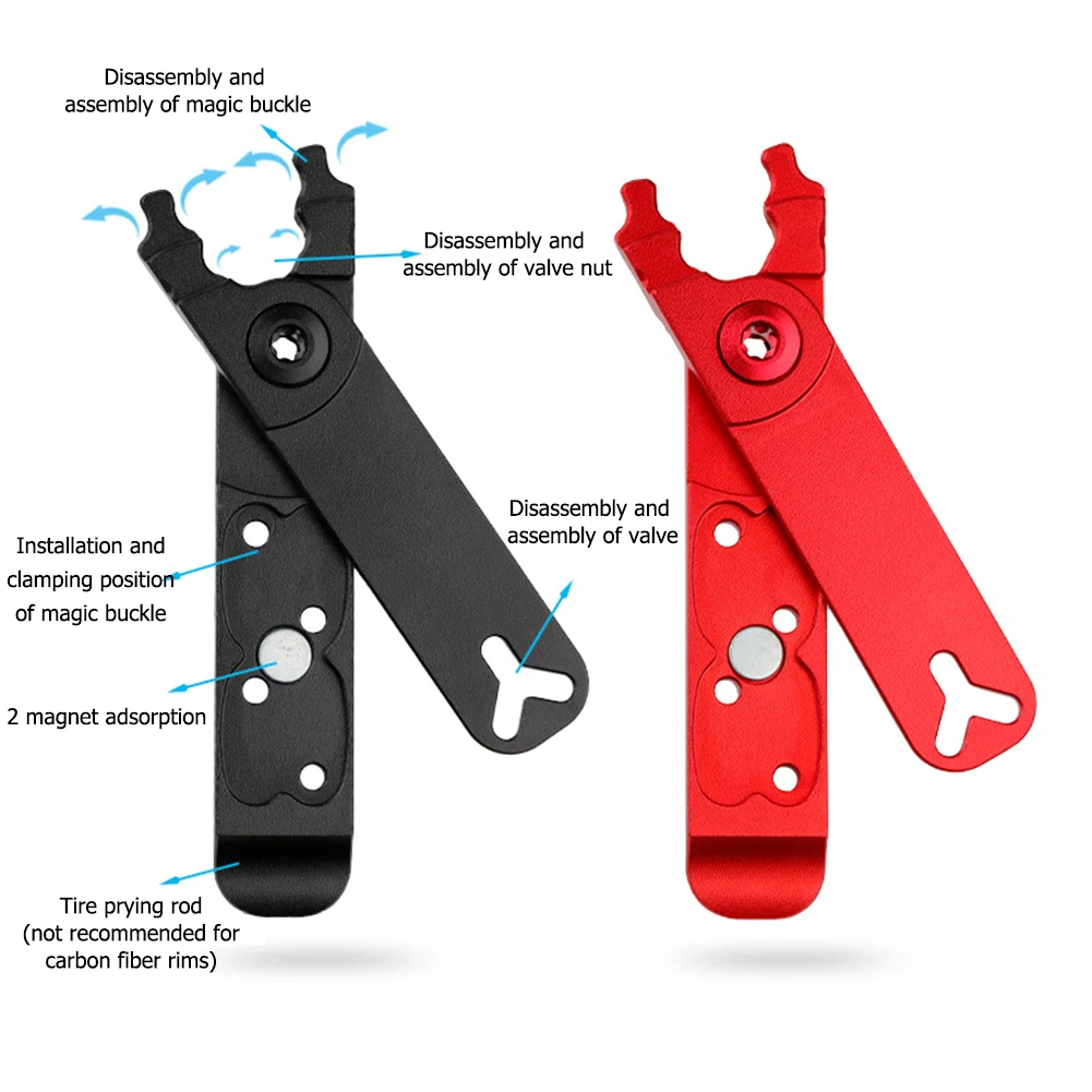 Aluminum Alloy Bicycle Master Link Repair Tool Chain Pliers Bike Tyre Lever Valve Core Removal Integrated Repair Removal Tools