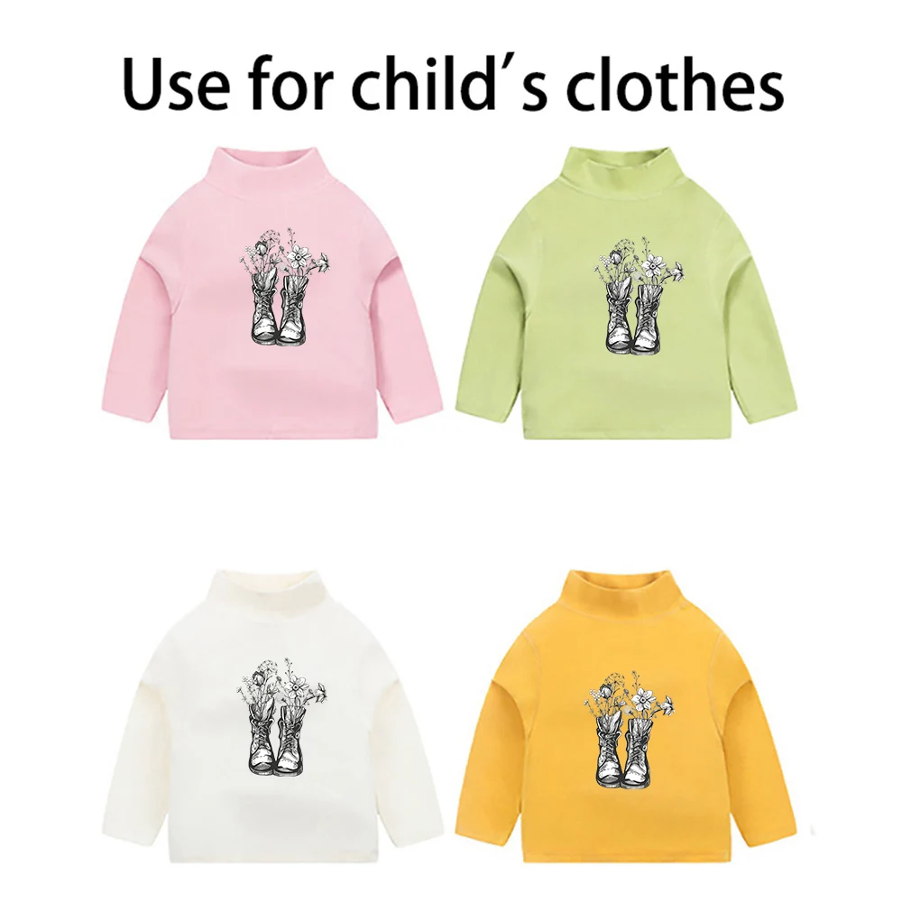 Цветочная обувь теплопередача наклейки на одежду железные нашивки аксессуары