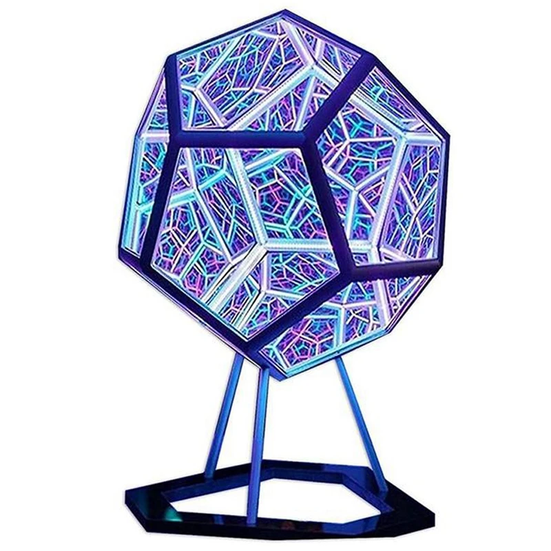 

AT35 красочный Dodecahedron художественный светильник прикроватный светильник Ник USB многоцветная светодиодный ная лампа для дома спальни Рождест...