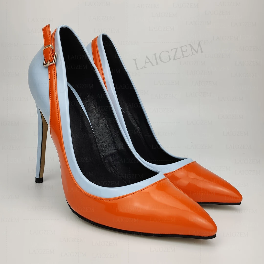 Женские блестящие туфли-лодочки ZHIMA с острым носком лоскутные сандалии на тонком