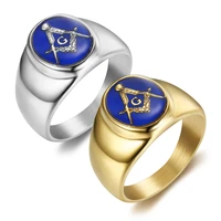 fashion jewelry blue enamel masonic rings stainless steel a g free mason rings men casting jewelry gift us size 8 to 15 r726g