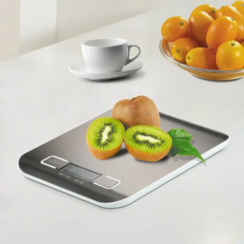 

Kitchen Scale Multifunction Food Scale, 11 lb or 5 kg, LCD Display, Stainless Steel Silver кухонные весы Pesa digita