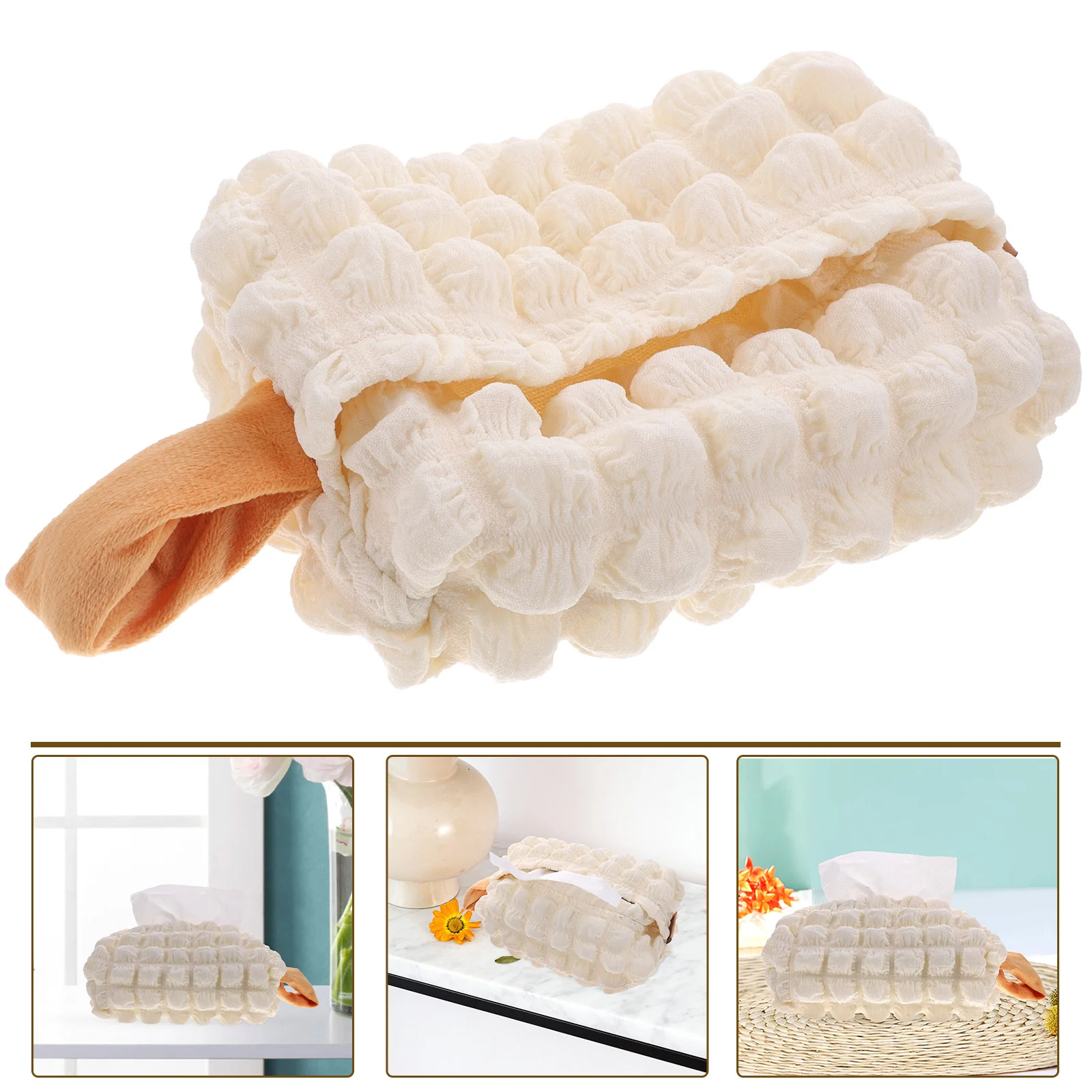 

Plush Tissue Holder Hanging Tissue Cover Portable Tissue Container Car Tissue Box