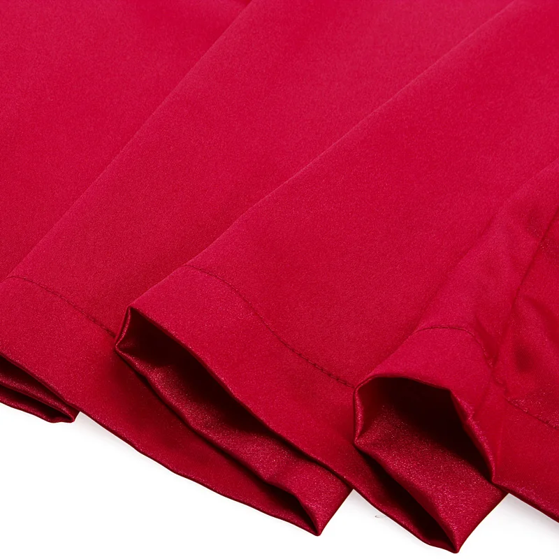 Luxury Satin Silk Robes for Men Red Long Sleeve Shawl Collar Silk Home Robe Men's Dressing Gown Men's Bathrobe Couple Clothes