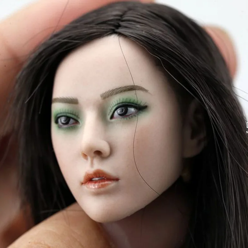 

1/6 Scale Beauty Long Straight Hair Girl Head Sculpt CAREER KILLER KIYOHA Head Carving Model Toy for 12in Phicen Tbleague Doll