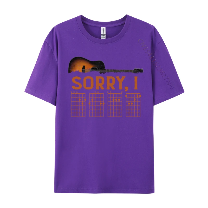 Sorry I D.G.A.F Funny Message Guitar Chords Guitarist T-Shirts Classic Men's T-Shirt Leisure Cotton Tees For Men