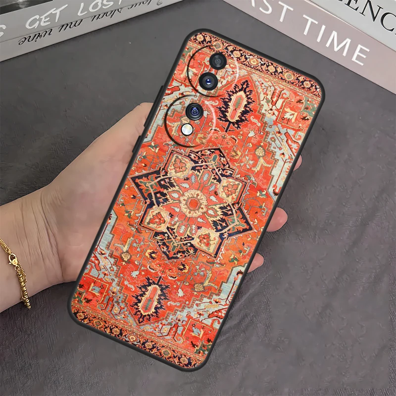 Персидский ковер с цветочным принтом для Honor Magic 6 5 Pro 10 50 70 90 Lite X7 X8 X9 X6a X7a X8a X9a X8b X9b