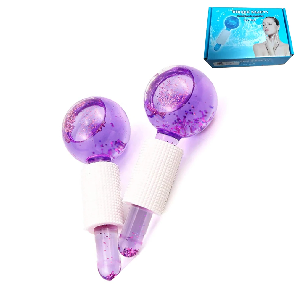 

Magic Facial Cooling Ice Globes Icewave Crystal Roller Ball Face Beauty Deep Massage Relieve Puffy Eyes Water Wave Facial Hockey