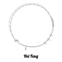 heifeng original design men necklace hot sale one layer 2022 new trend hip hop punk style chain necklace jewelry party gifts