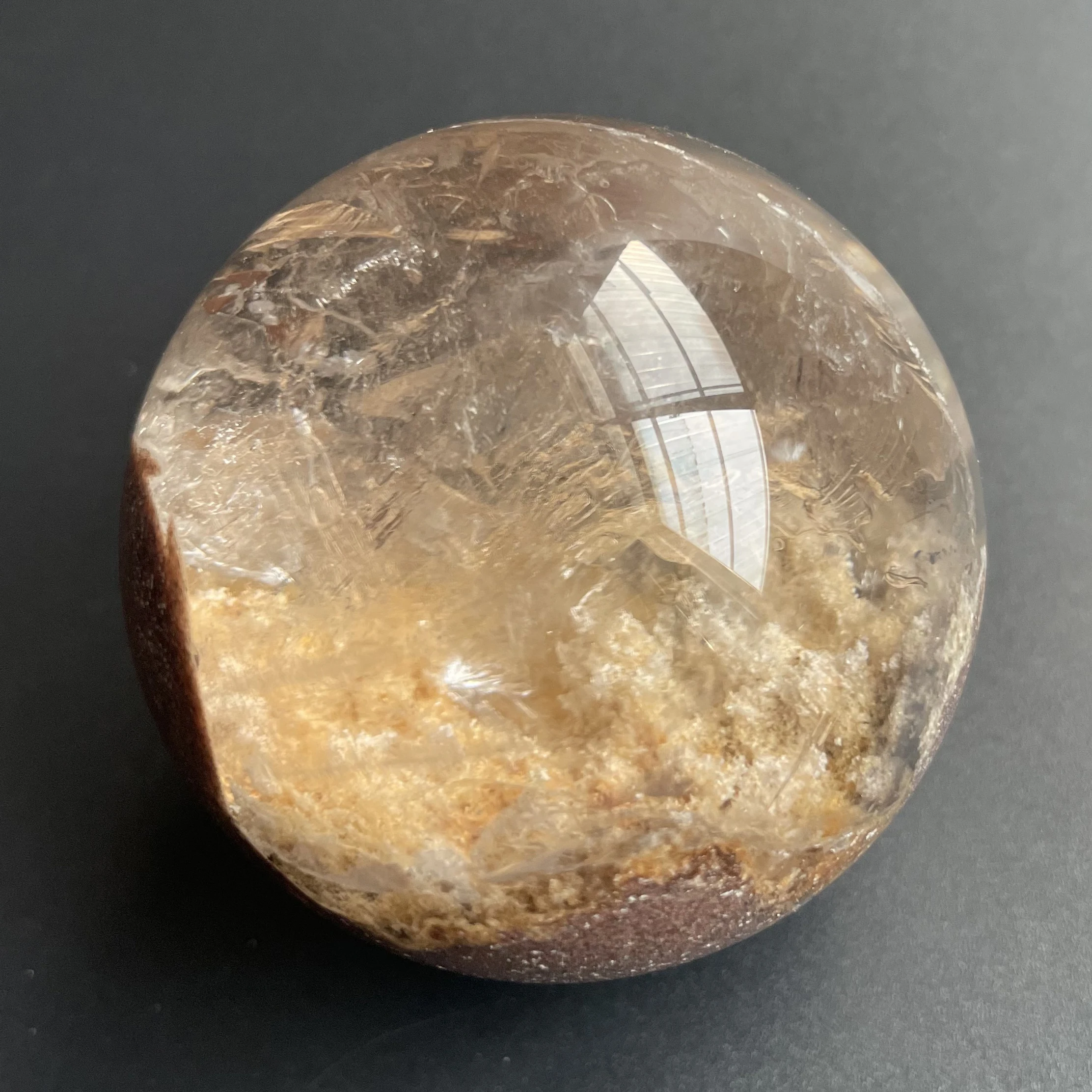 173 г натуральный хрустальный шар зеленая фантомная Сфера каменная декорация