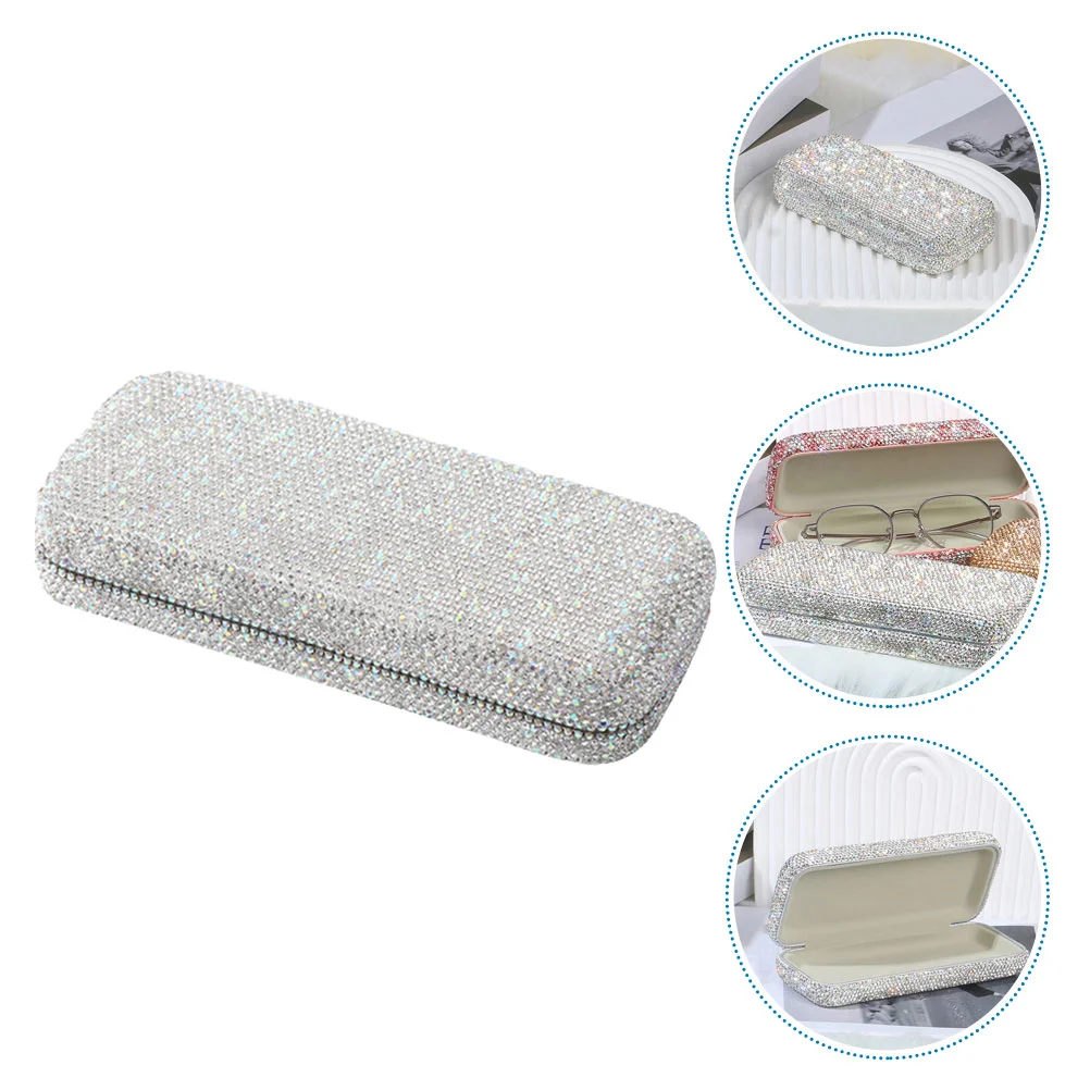 Автомобильный чехол для очков мягкий твердый корпус чехлы со стразами женские