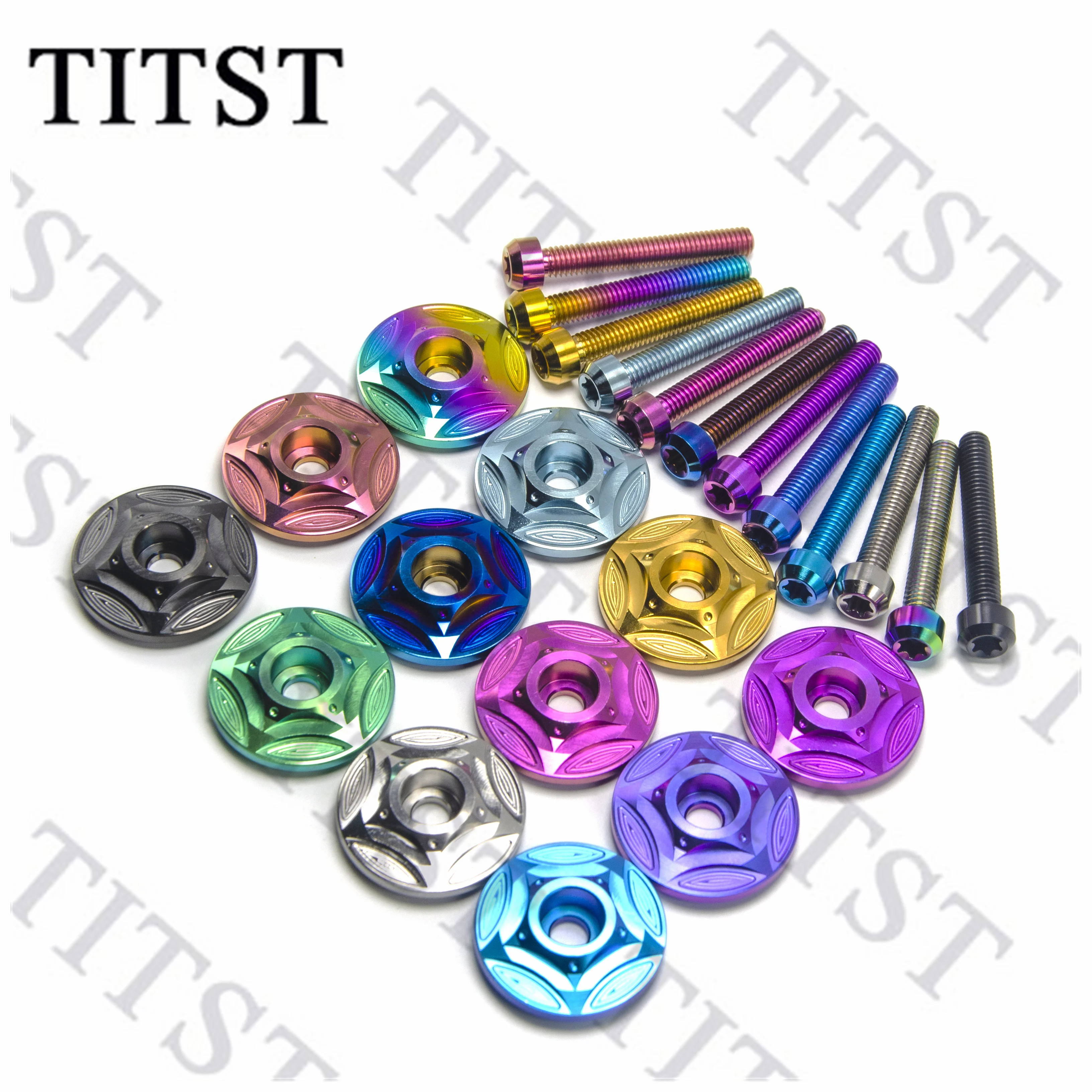 Титановый сплав 1 шт. легкие Заглушки для Руля Мотоцикла крышка с болтом 6x40 мм