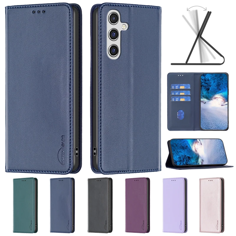 

For Samsung A54 5G SM-A546B Case Luxury Magnetic Flip Phone Case on For Etui Samsung Galaxy A54 A 54 SM-A546V Leather Card Cover