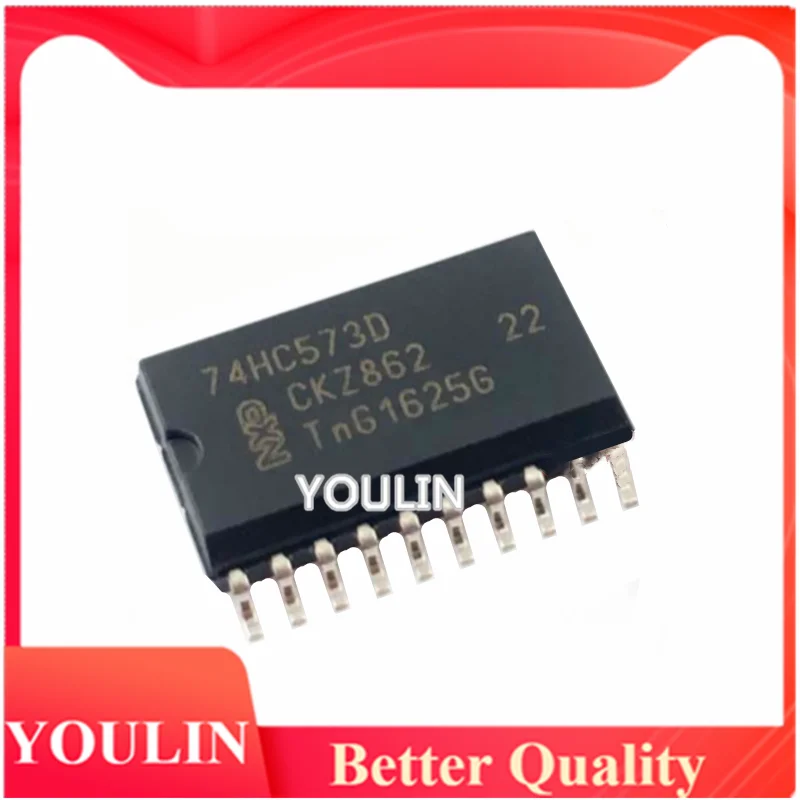 

10 шт. новый оригинальный 74HC573D SMD SOP-20 широкоугольный корпус 7,2 мм 8-битный трехрежимный выход D-типа защелка