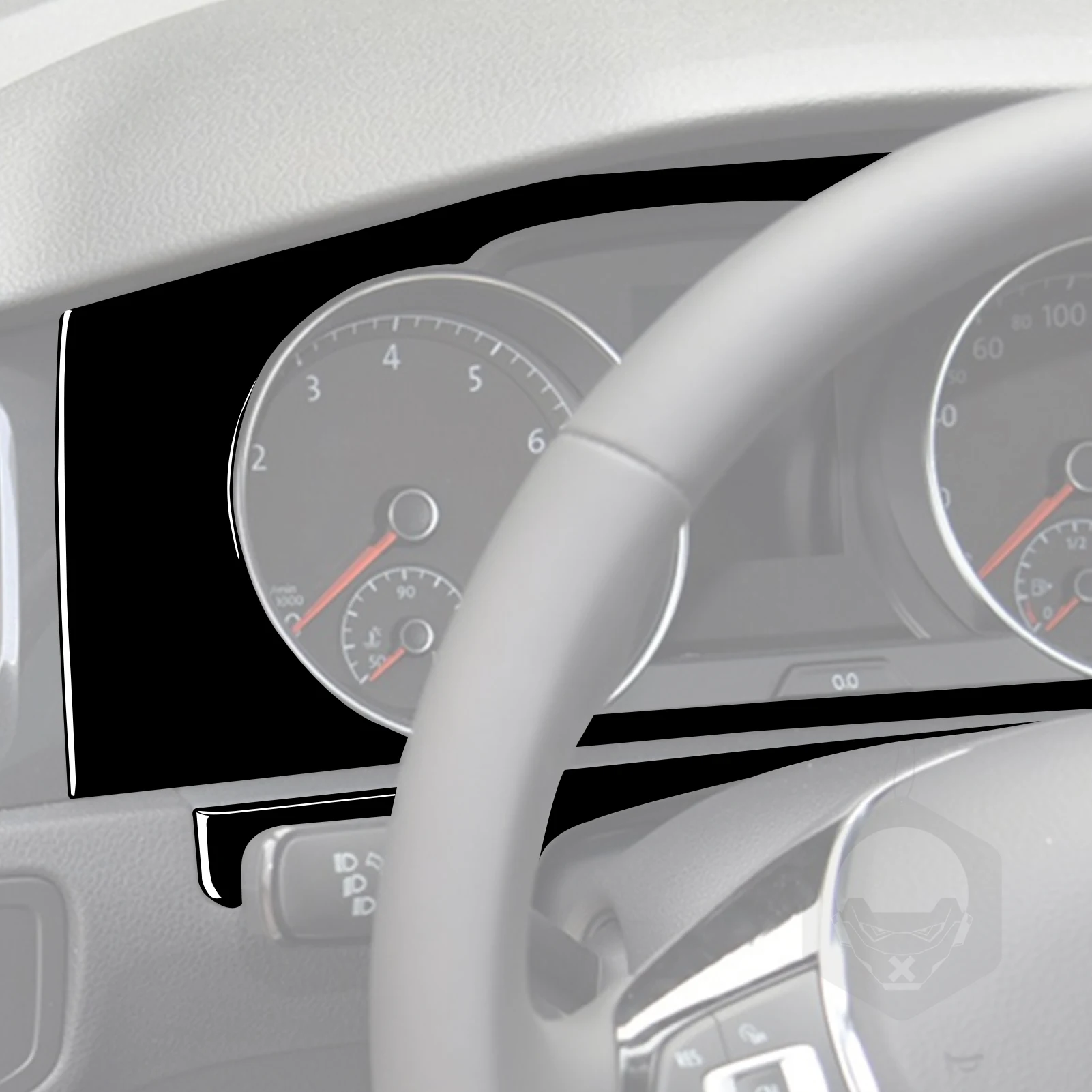 Фото Для Volkswagen Golf 7 GTI Mk7 2013 2014 2015 2016 2017 крышка спидометра на приборную панель черная наклейка на фортепиано аксессуары для интерьера автомобиля №3