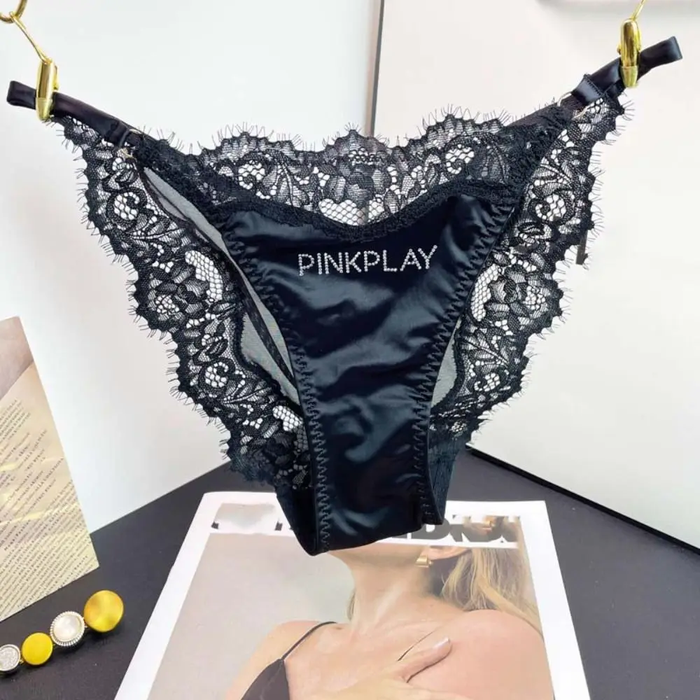 Женские атласные трусики со средней посадкой