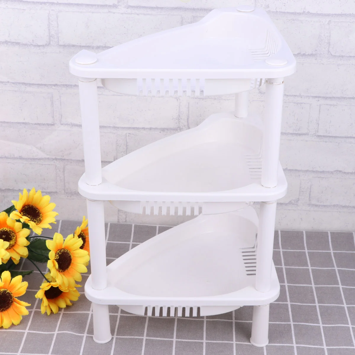 

Shelves Basket Corner Shelf Organizer Bathroom Desk Stand Rack Layer Storage