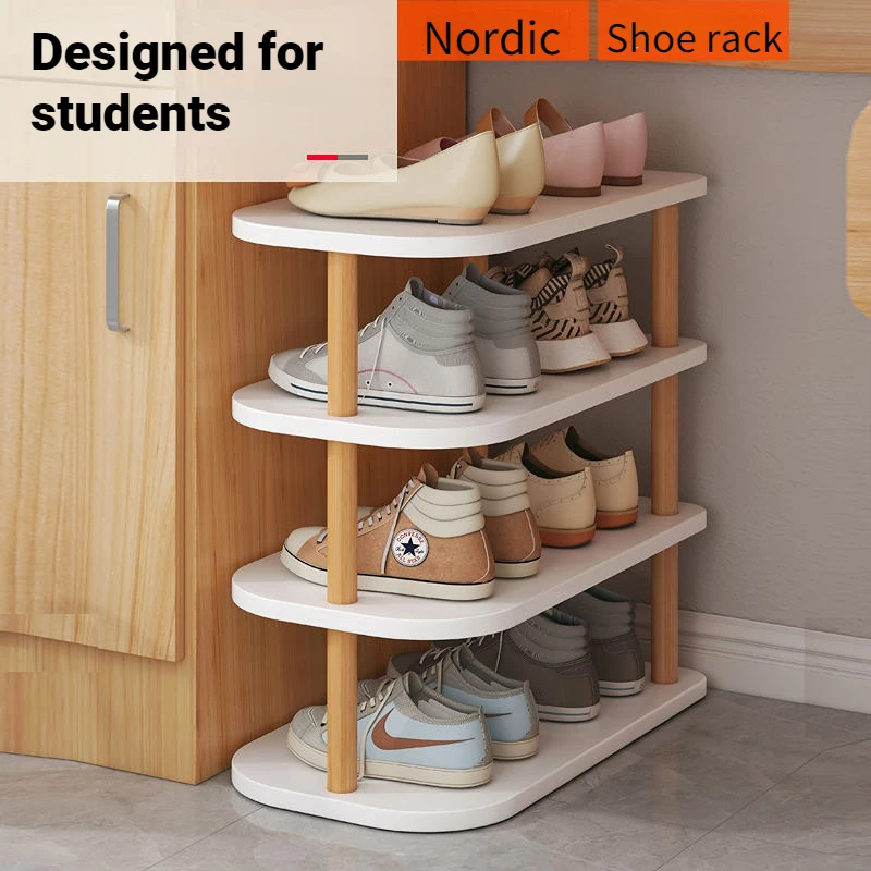 

Nordic Simple Shoe Rack Student Dormitory Small Narrow Table Storage Artifact Saving Space Simple Rental Room Multi-storey