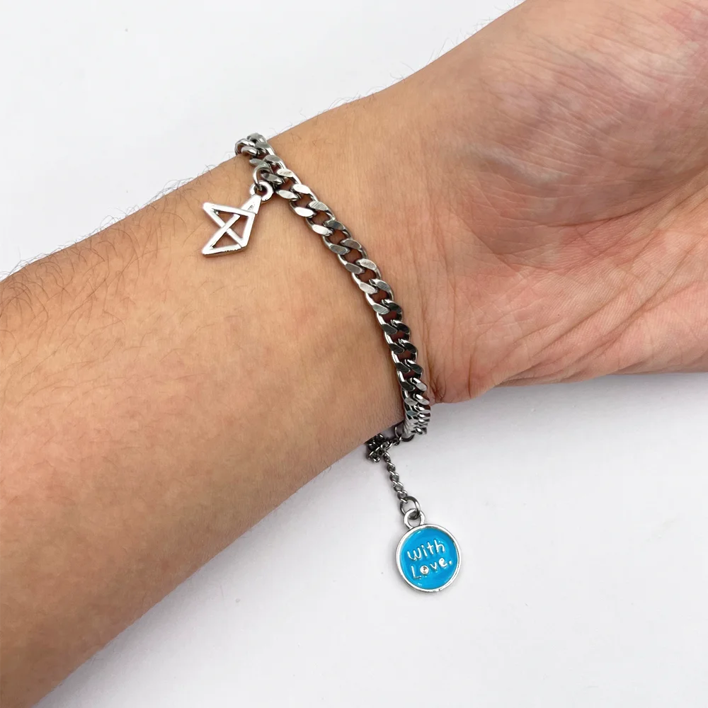 Браслет для косплея Kpop Choi Yeonjun сплав подвеска в виде сердца ювелирные изделия