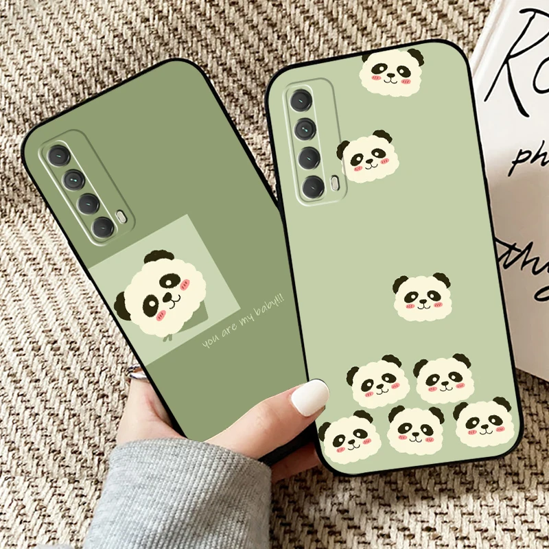 

Cartoon Cute Panda Bear Phone Case For Huawei P40 P30 P20 P10 Lite Honor 9 10 20 Pro 7X 8X 9X Prime P Smart Z 2021 Carcasa Back