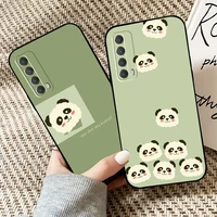 cartoon cute panda bear phone case for huawei p40 p30 p20 p10 lite honor 9 10 20 pro 7x 8x 9x prime p smart z 2021 carcasa back