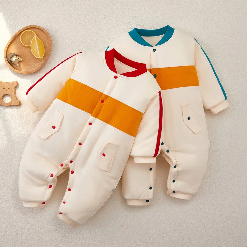 

Baby Clothes Autumn Winter Thickened Cotton Padded Crawling Clothes Baby Rompers Boys and Girls Baby Clothes