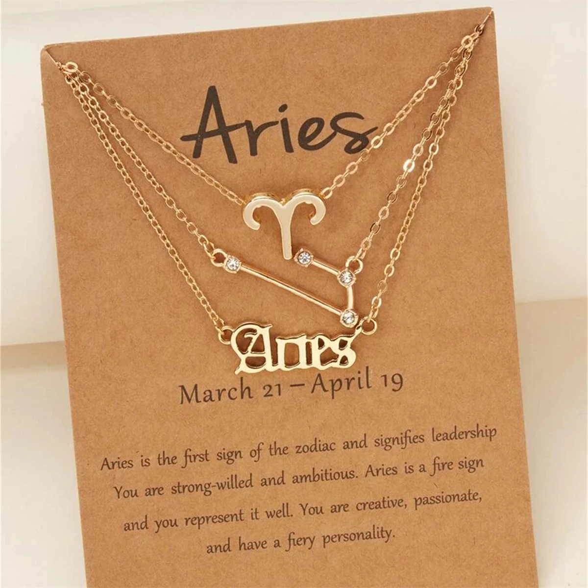 Ожерелье из двенадцати созвездий ожерелье трех упаковок с карточками