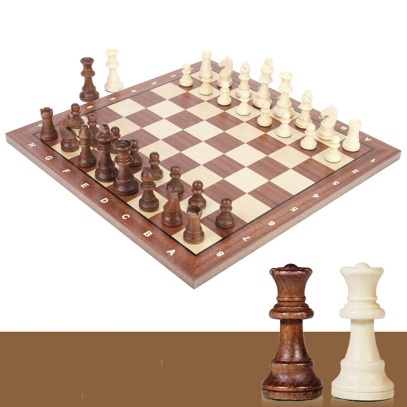 Puzzle Wood Board Game Travelbig Big High Quality Unusual Adult Chessboard Entertainment Thematic Relogio Xadrez Chess Game