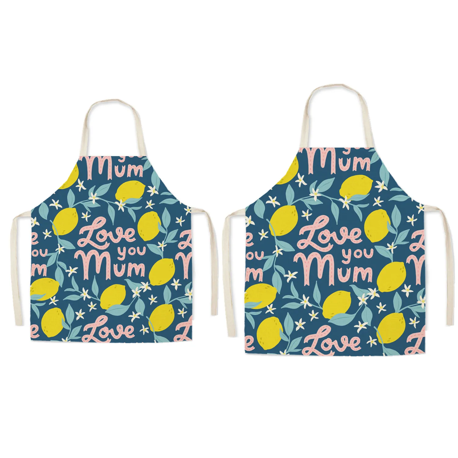 

2022 New Style Matching Apron Dad and Me Pinafore Kid Drawing DIY Boy Men Couple Kitchen Waterproof Baking Apron