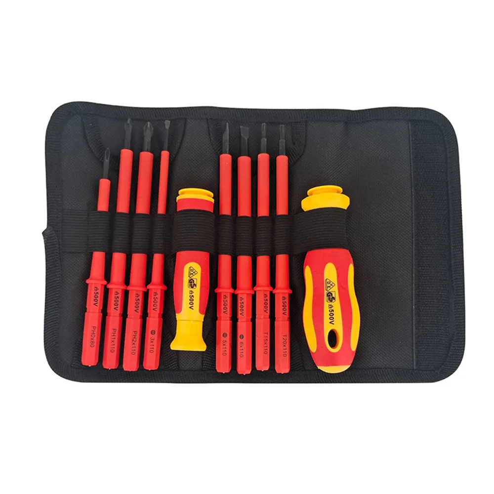 

Insulated Electrician Screwdriver High Hardness Set Hexagonal Screwdriver Magnetic Cross Word Shaped Plum Blossom Household