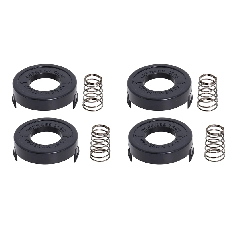 

4 шт. 682378-02 крышка катушки с пружиной, совместимая с Black + Decker GLC12 GL250 GL310 GL360, сменная Крышка для стриммеров