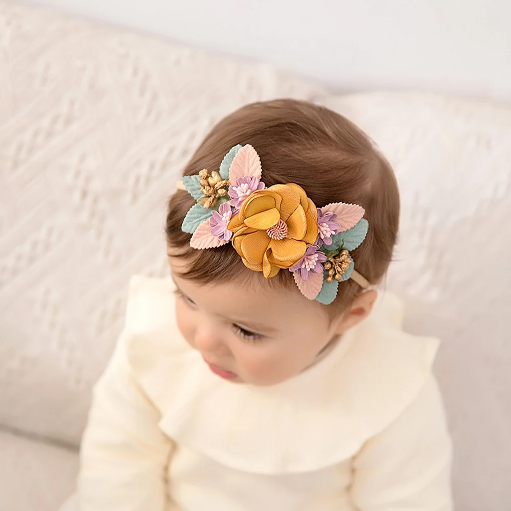 

Warmom 1PC Flower Headband For Children Girls Hairband Elastic Hair Band Newborn Baby Accessories Kids Headwear High Quality