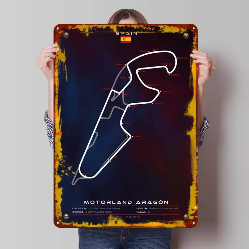 Металлический знак MotorLand Aragon