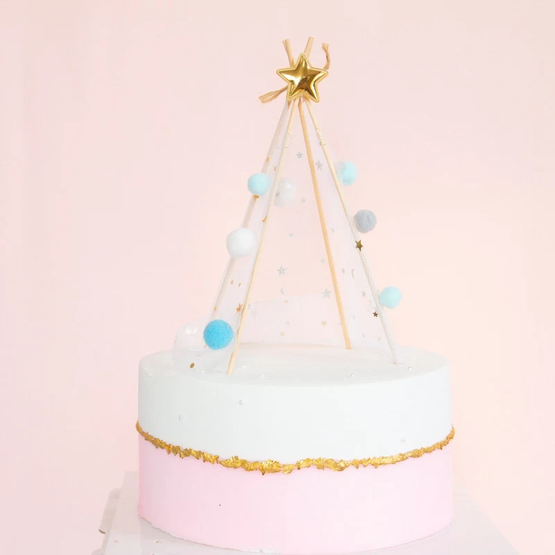 

Sen-style outdoor camping tent Valentine's Day cake decoration insert plug-in