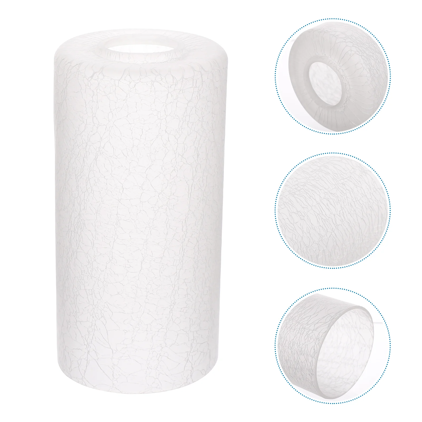

1pc Replaceable Glass Lamp Shade Cylindrical Shape Lampshade Delicate Lampshade Lamp Shade Cover for Home Desktop Office