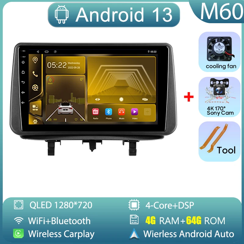 

Android Auto Car для Opel Meriva B 2009-2014 Радио Стерео головное устройство Мультимедийный плеер GPS-навигация Carplay BT Без 2din DVD BT