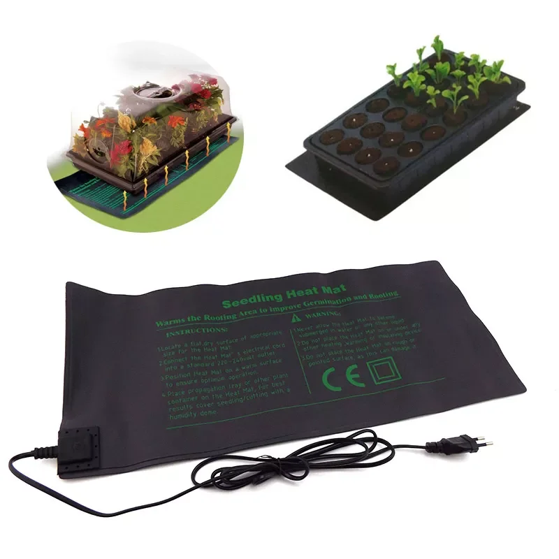 Подогреватель для рассады растений семян насадочный подлежащий водонепроницаемости стартовая плитка ростения клонирования прорастания 110V/220V садовые принадлежности.