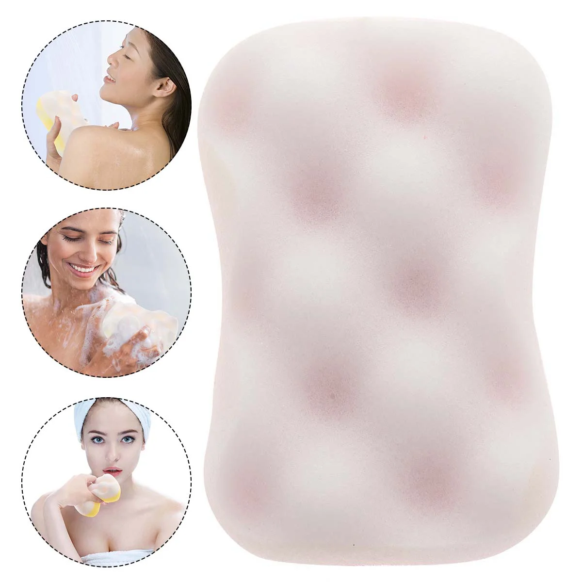 

4pcs Exfoliating Sponge Shower Sponge Bath Sponge Dead Skin Remover Scrubber Body Brushes for Bath Spa and Shower ( )