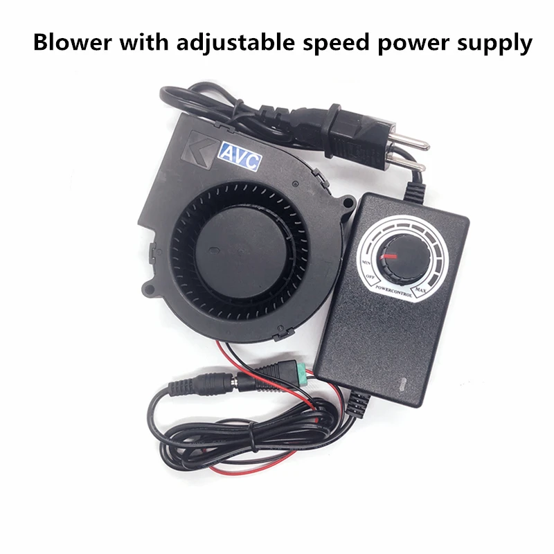 Ventilador Centrífugo Turbo com Velocidade Adaptador de Energia Ajustável Churrasco Ventilador de Refrigeração de Alto Volume de ar Novo Ba1003b12u 9733 9cm 12v 2.4a