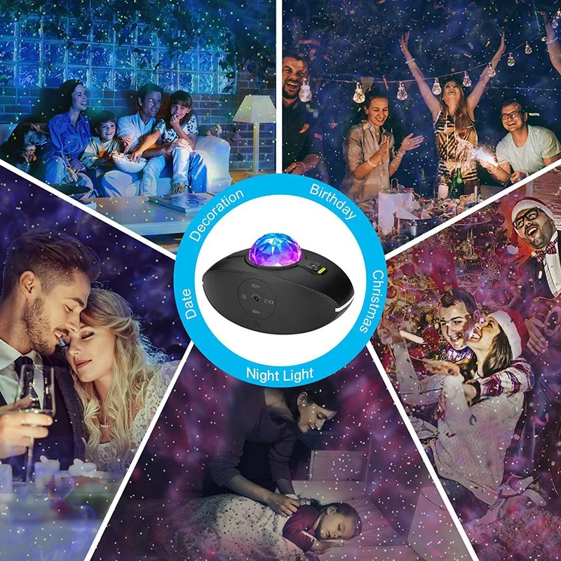 

Звездный проектор Galaxy проектор с Alexa/APP/дистанционным управлением и Bluetooth-динамиком для детей и взрослых, проектор ночного освещения