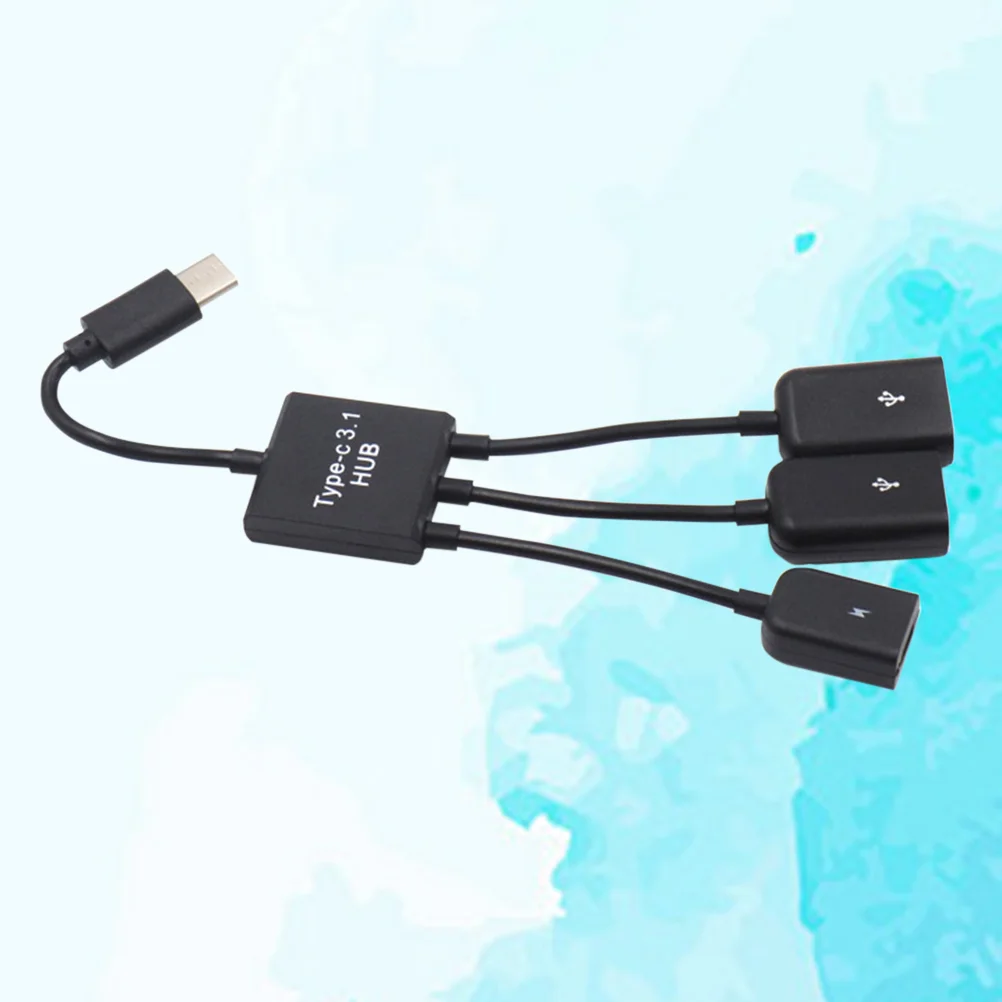 

1PC Double USB Ports Male to Female USB 3 In 1 USB Hub Adapter for Game Playing