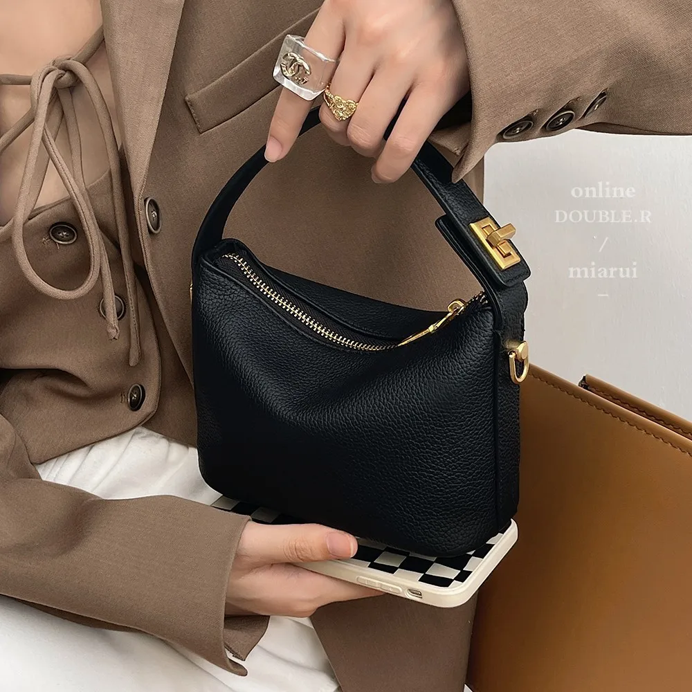 

Модная простая женская сумка с текстурой личи, женская дизайнерская сумка через плечо, маленькая сумка из мягкой искусственной кожи, женска...