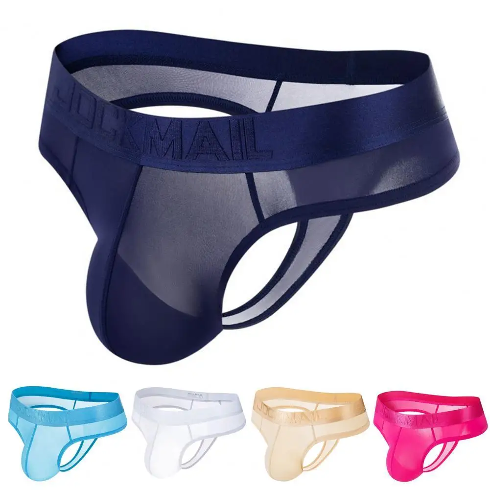 

Мужские ультратонкие прозрачные трусы танга, темно-синие дышащие брифы из вискозы, джоки с карманом для стрингов, сексуальное нижнее белье ...