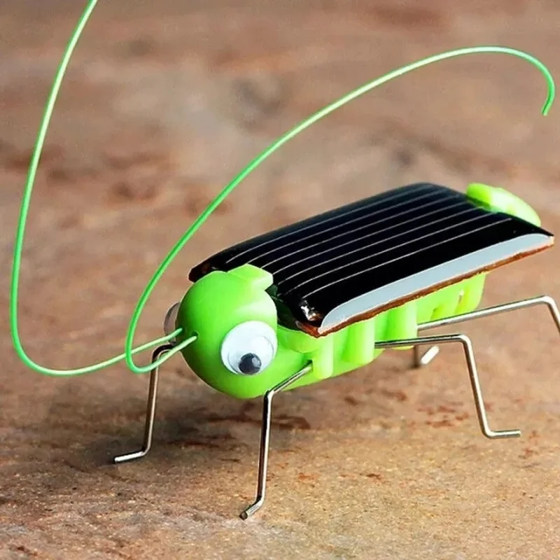 Solar Power Energy Crazy Grasshopper Cricket Kit Children Toy Educational Gift for Kids Students Solar Toys Funny Animal Model