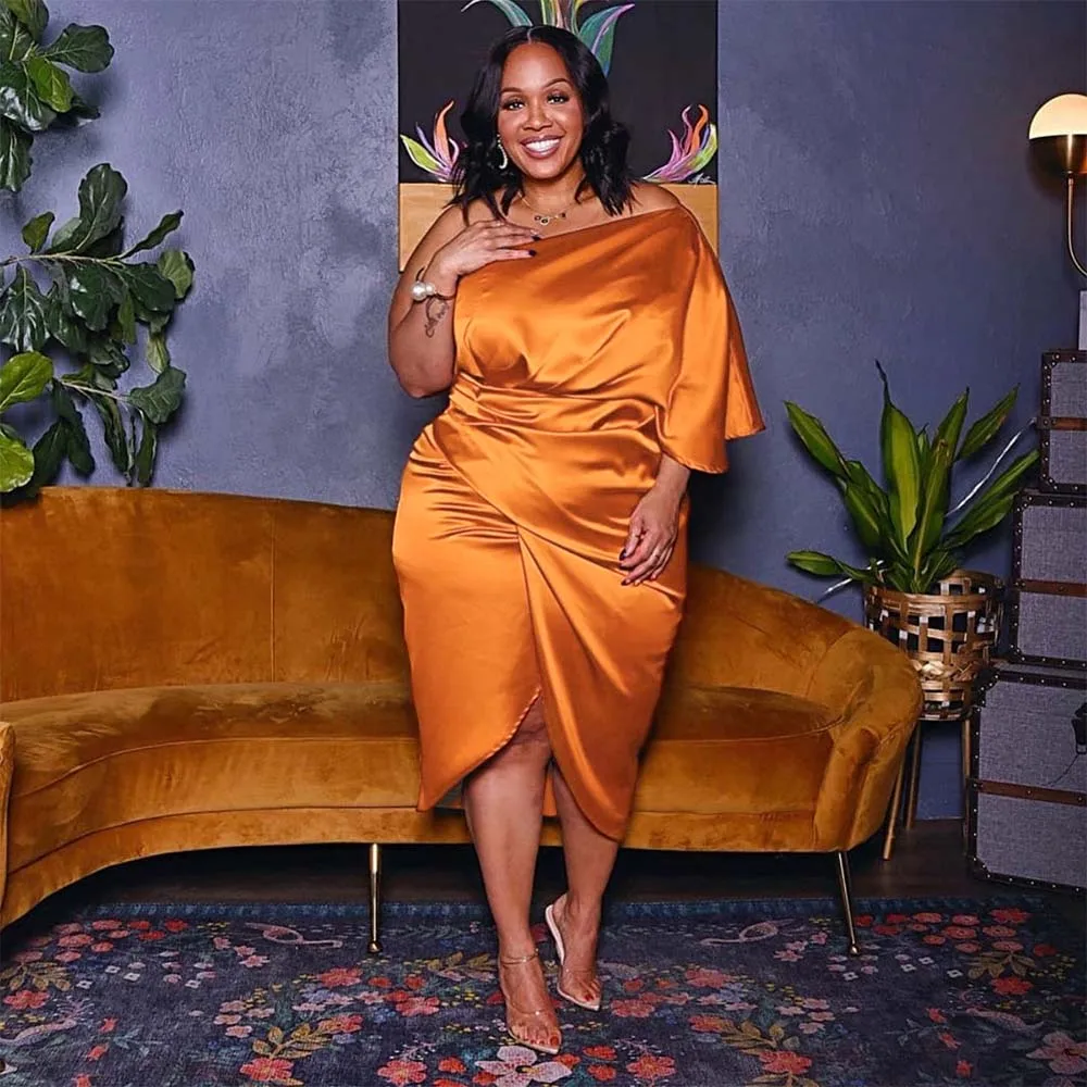 

Plus Size Nightclub Dresses Pleated Zipped One-side Sleeves Women Sexy Off Shoulder Cocktail Party Dress 4xl Sumemr Dress